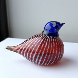 Bianco Blu Finland Bianco Blu American Red Willow Bird Handmade 3"x4" - READ!